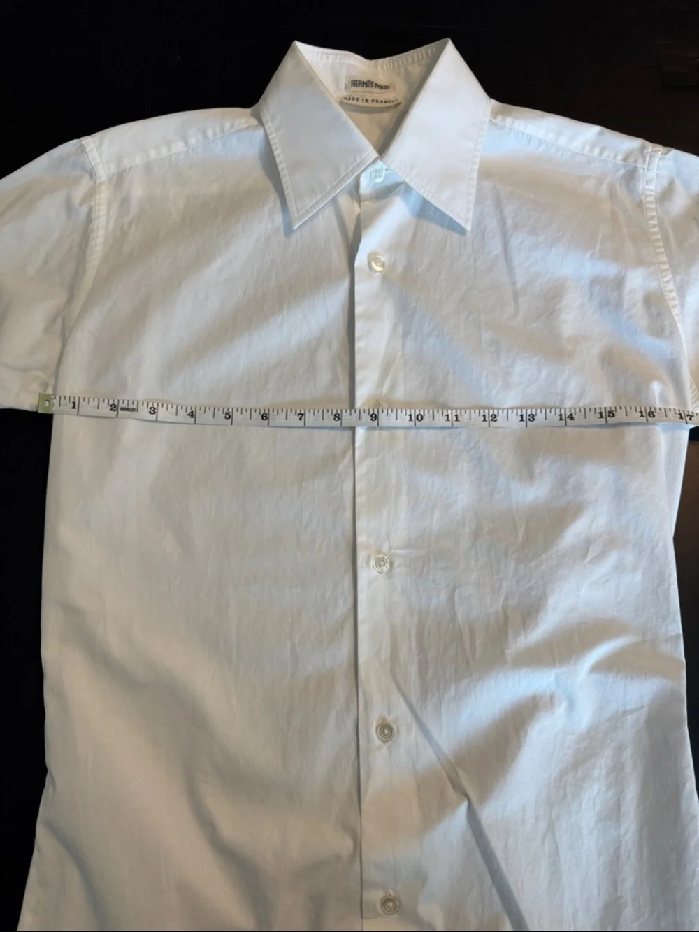 Hermès Paris White Button Down Shirt Made in France Classic Cotton 36 xs s - Picture 4 of 4